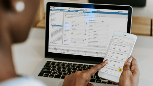 Nayax management dashboard on laptop and phone