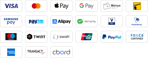 Supported payment method logos